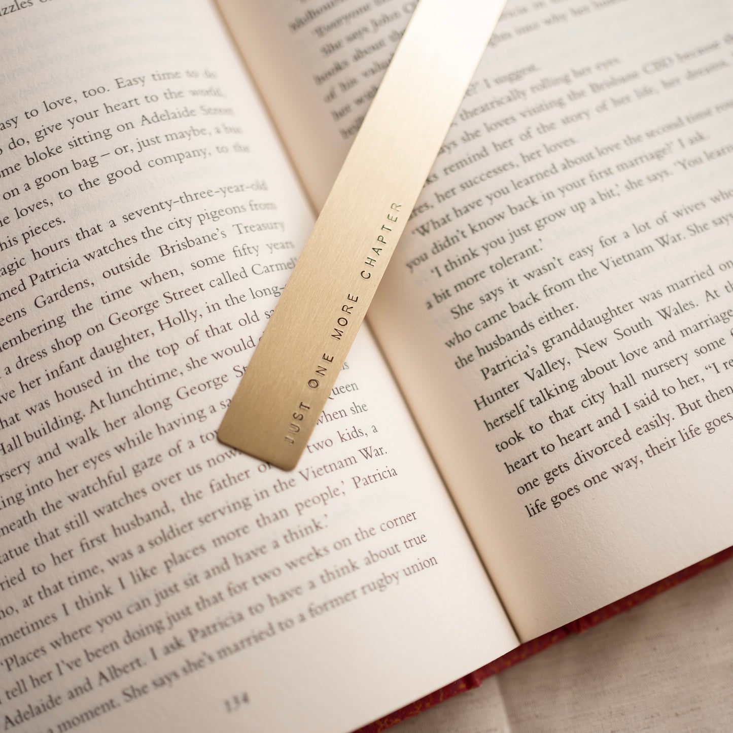 personalised brass bookmark