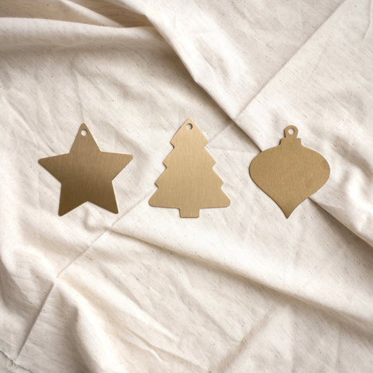 christmas brass ornaments