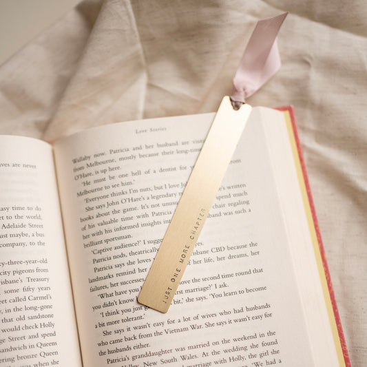 personalised brass bookmark