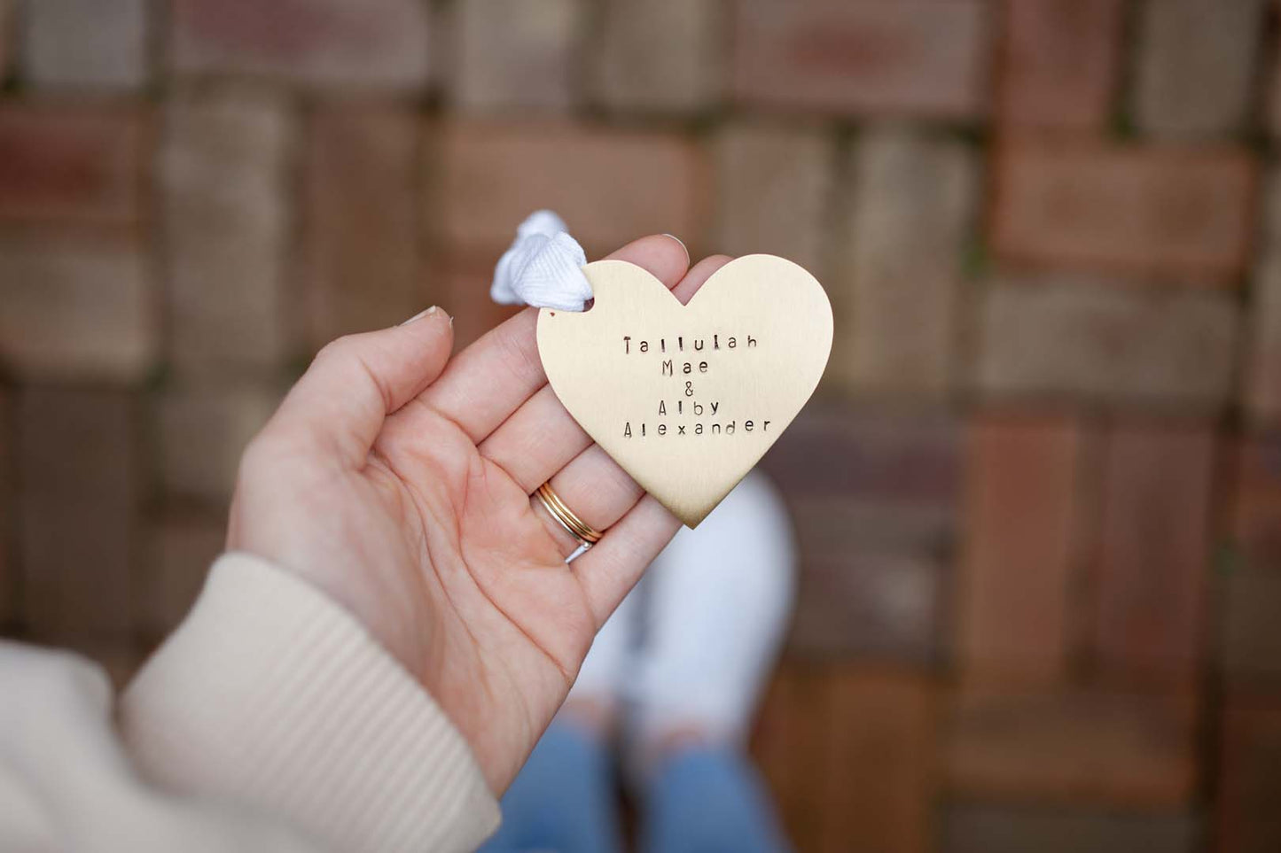 personalised brass keyring