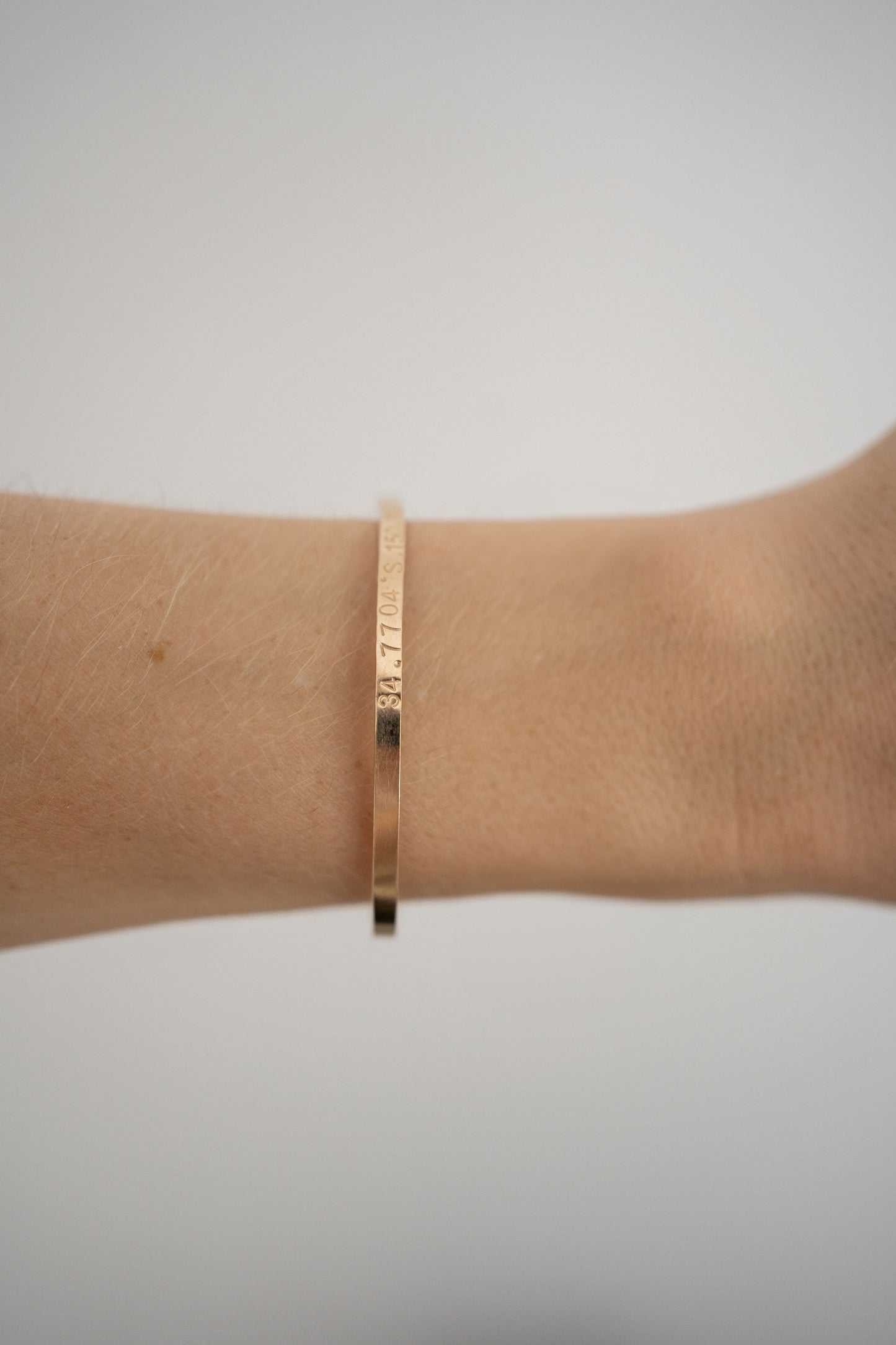 personalised gold cuff