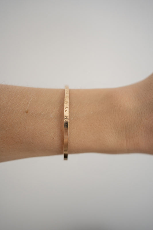 personalised gold cuff