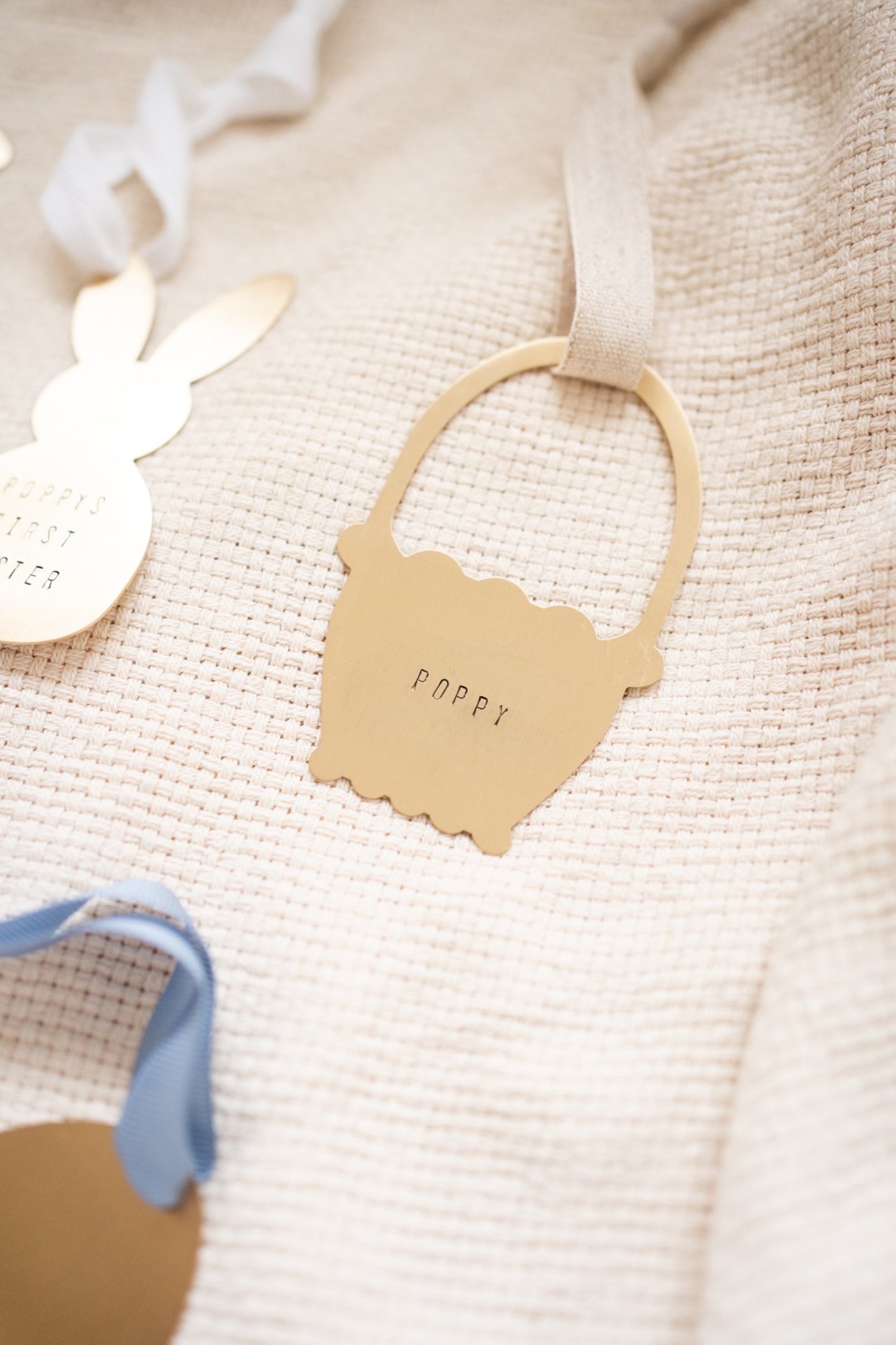 personalised easter brass ornament