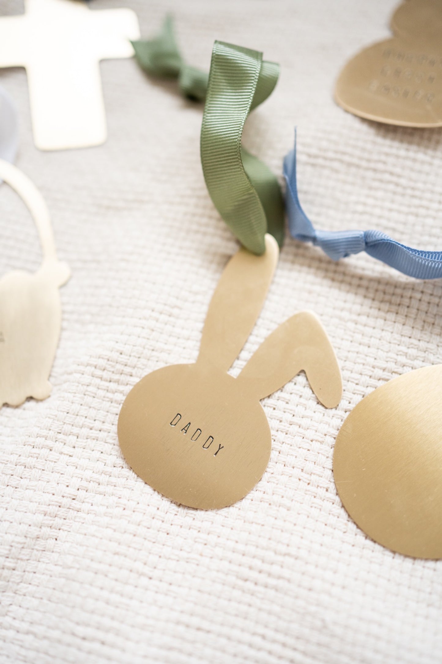 personalised easter brass ornament