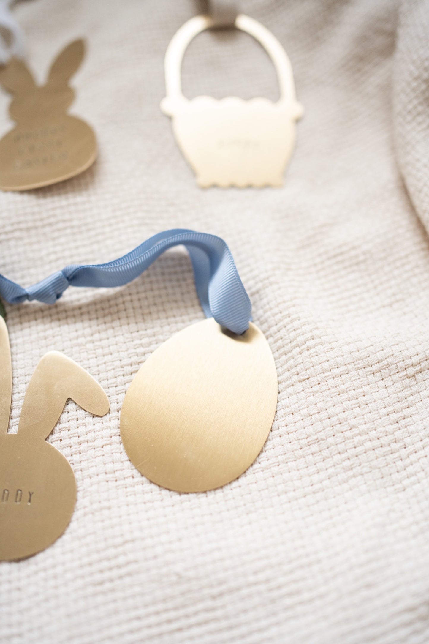 personalised easter brass ornament