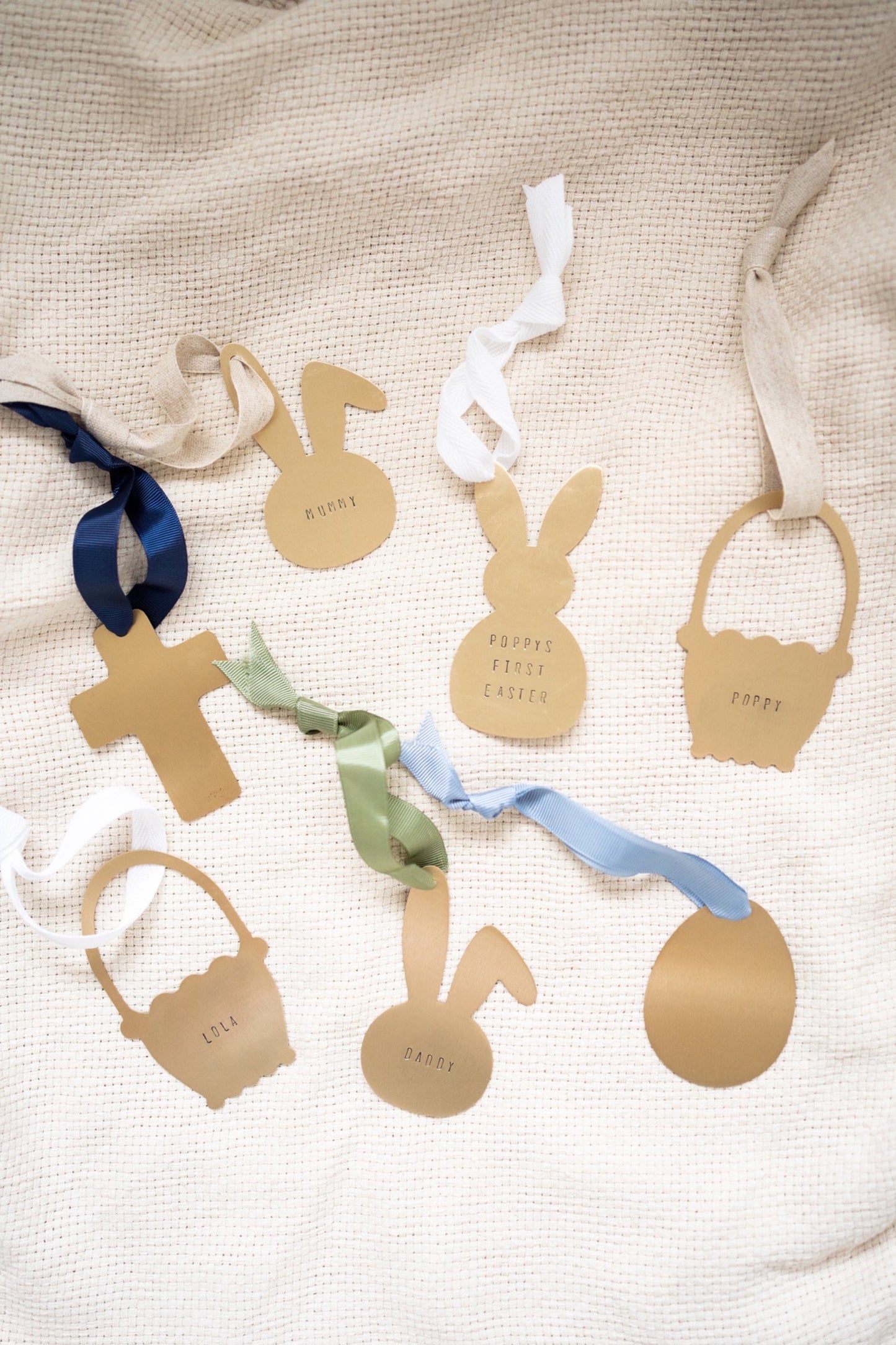 personalised easter brass ornament