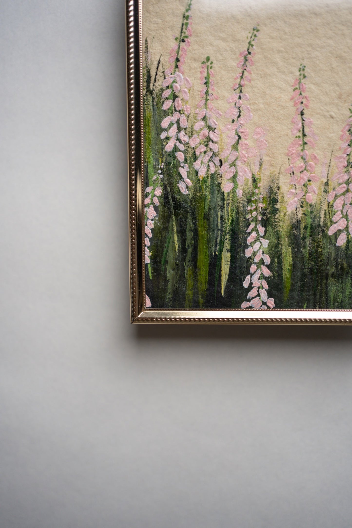 snapdragons in vintage frame